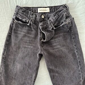 Reformation Midrise Black Jeans